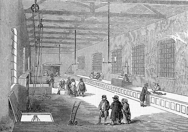 New Foreign Baggage Warehouse, St. Katherines Docks, published in The Illustrated
