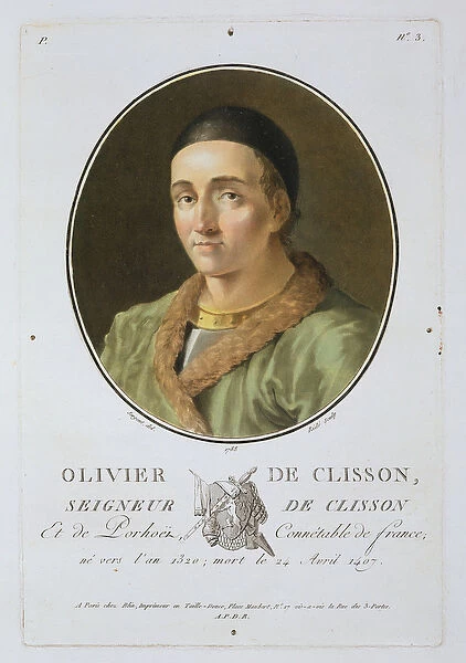 Olivier de Clisson (1336-1407) from Portraits des grands hommes, femmes illustres