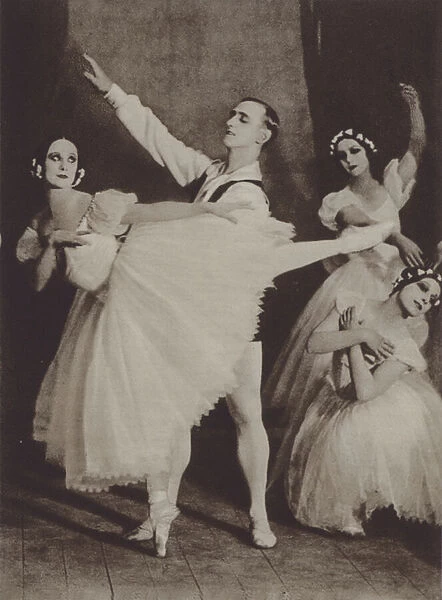 Pavlova with Novikoff in 'Chopiniana'(b  /  w photo)