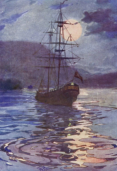 The Pirate Ship (colour litho)