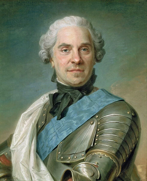 Portrait of Maurice (1696-1750) Comte de Saxe (pastel on paper)
