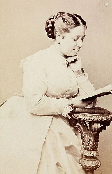 Portrait of Therese Tietjens, c. 1860s (b / w photo)
