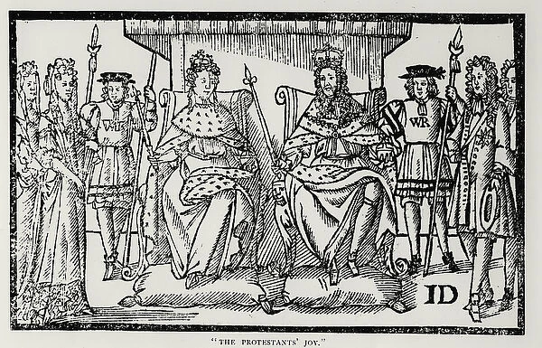 The Protestants Joy, 18 April 1689 (woodcut) (b  /  w photo)