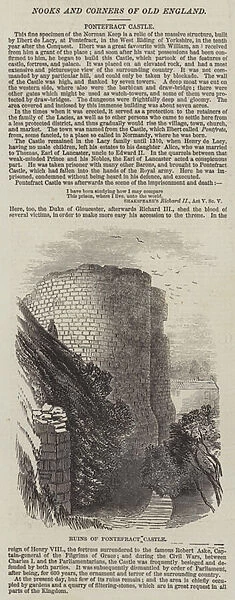 Ruins of Pontefract Castle (engraving)