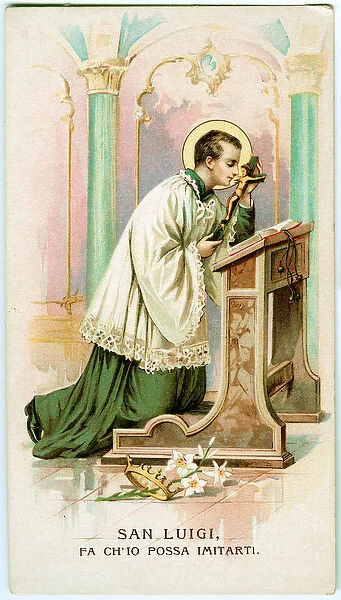 Saint Aloysius Gonzaga (engraving, 19th century)