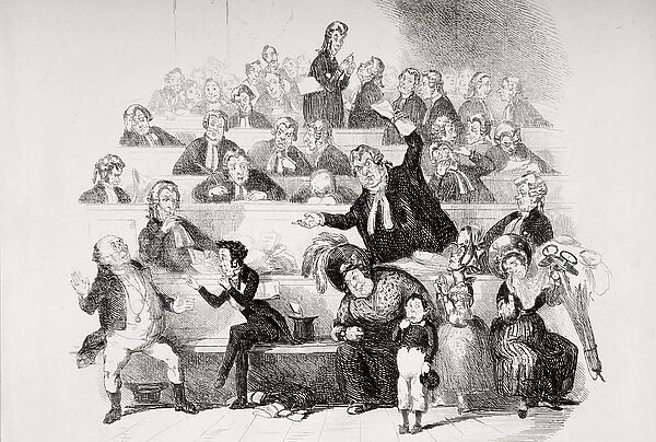 The Trial, illustration from The Pickwick Papers by Charles Dickens (1812-70)
