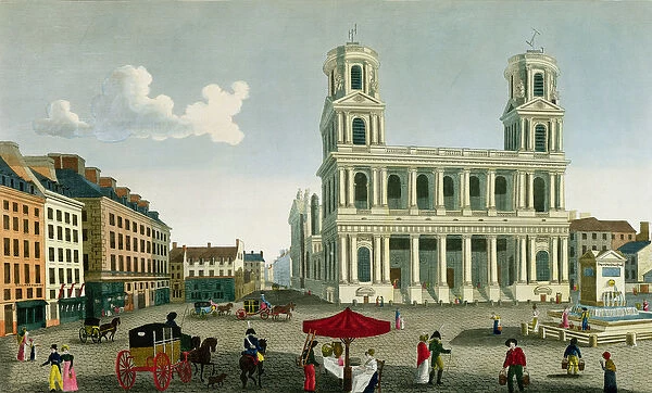 View of the Church of Saint-Sulpice, engraved by Anne Rosalie Filleul (nee Bouquet)