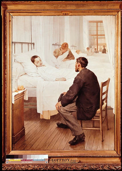 Visiting Day at the Hospital, 1889 (oil on canvas)