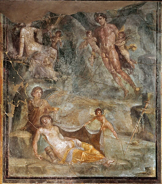 Wedding of Zephyrus and goddess Chloris (fresco, 45-79 AD)