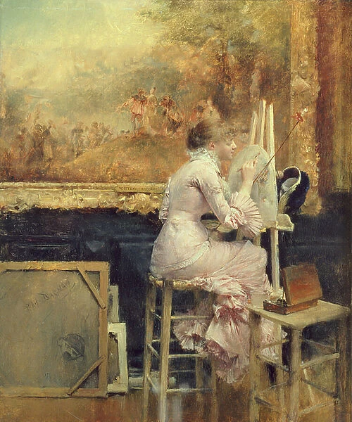 Young Watercolourist in the Louvre, c. 1891 (oil on canvas)