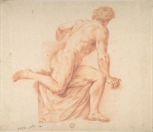 Nude Study 1768 Red chalk 10-1  /  2 x 12 Drawings