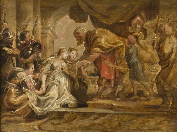 Peter Paul Rubens Esther Ahasuerus English wood