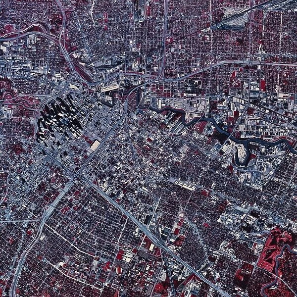 Satellite view of Houston, Texas