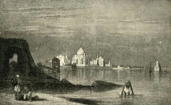 Agra and the Taj Mahal from the River Jumna, 1820s, (1901). Creator: Unknown