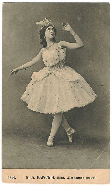 Ballet dancer Vera Karalli in the Ballet Swan Lake, c. 1910