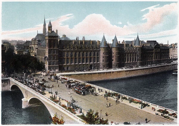 The Conciergerie and the Pont Neuf, Paris, c1900