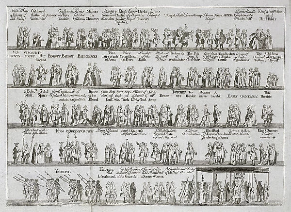 The coronation procession of King George II, October 1727, (c1727)