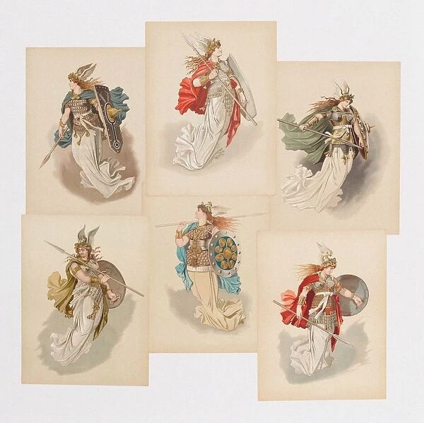 Costume designs for opera Der Ring des Nibelungen by Richard Wagner, 1889