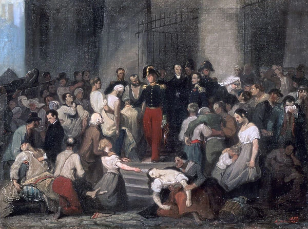 The Duke of Orleans During the Cholera Epidemic, c1830. Artist: Alfred Johannot