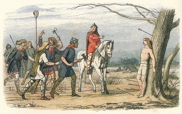 Edmund, King of East Anglia, killed by the Danes, 9th Century (1864). Artist: James William Edmund Doyle
