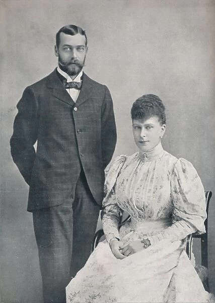The future King George V and Queen Mary shortly after their marriage, 1893 (1911). Artist: WS Stuart