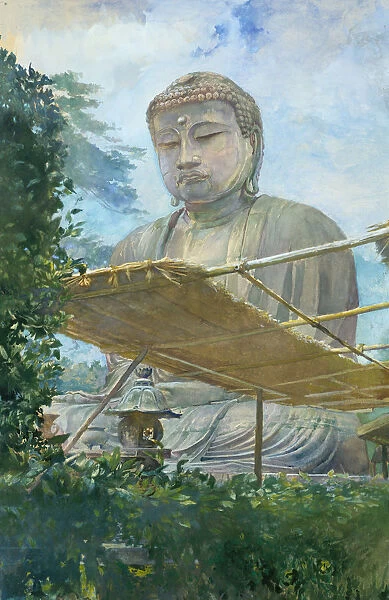 The Great Statue of Amida Buddha at Kamakura, Known as the Daibutsu... 1887. Creator