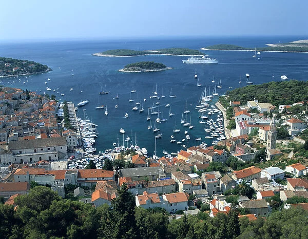 Hvar town and harbour, Croatia