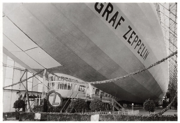 Launch ceremony for Zeppelin LZ127 Graf Zeppelin, Friedrichshafen, Germany, 9th July 1928 (1933)
