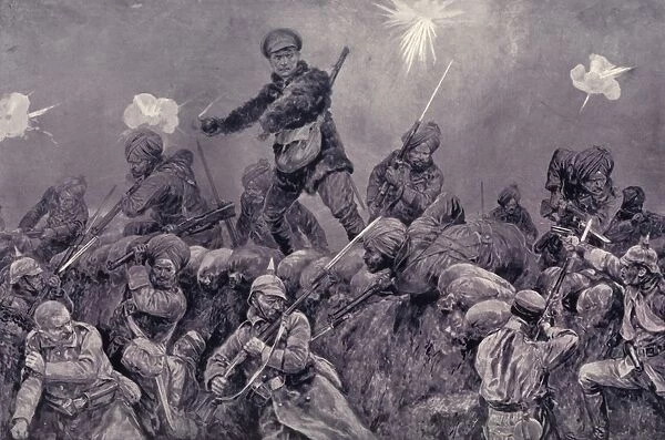 Magnificent Charge of Indian Troops Against the German Trenches, 1916. Creator: Unknown