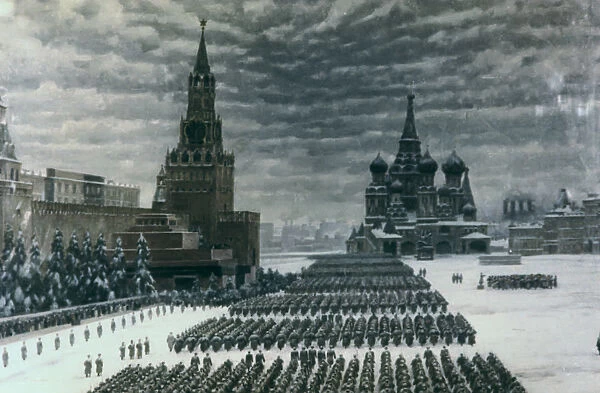 Parade in Red Square, December 1947, Moscow, Russia