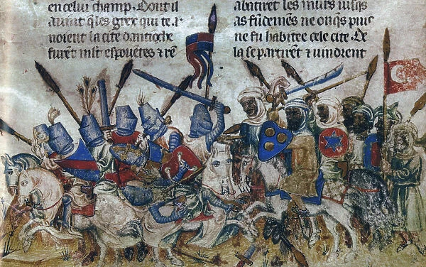 The Siege of Antioch during the First Crusade, ca 1200. Artist: Anonymous