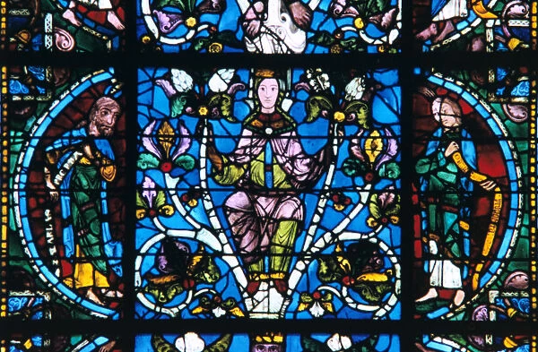Virgin and Prophets, stained glass, Chartres Cathedral, France, 1194-1260