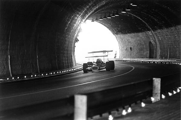 1969 Monaco Grand Prix: John Surtees, BRM P138, retired, action, in the tunnel