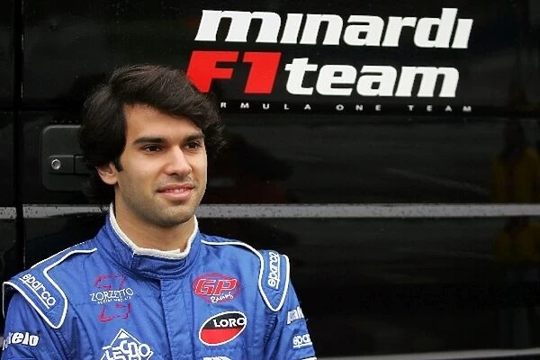 Minardi Testing: Juan Caceres before his test for Minardi
