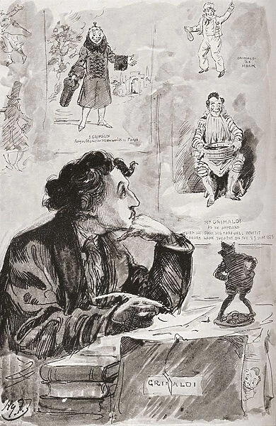 Memories Of Grimaldi. Illustration By Harry Furniss For The Charles Dickens Novel Memoirs Of Joseph Grimaldi, From The Testimonial Edition Published 1910