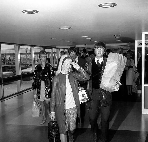 The Beatles 26 May 1964 Two of The Beatles arrive at back at London Airport