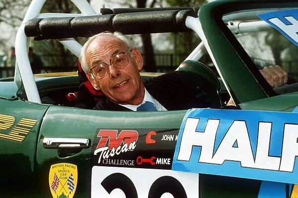 Denis Thatcher helping to promote Halfords