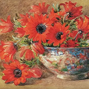 Bowl of Red Poppies