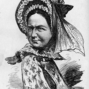 Caricature of Charlotte Saunders, actress