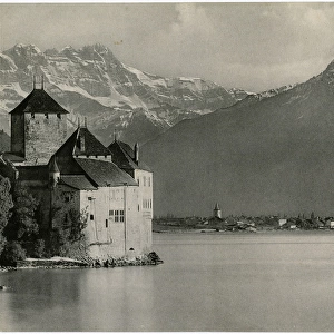 Chateau of Chillon, on the shore of Lake Geneva