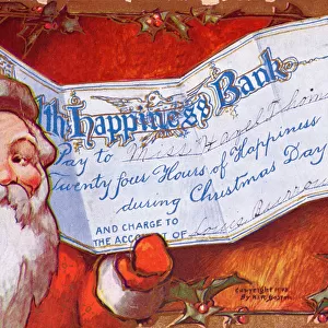 Christmas cheque from the Happiness Bank