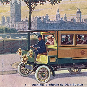 Early petrol bus in London - made by de Dion-Bouton