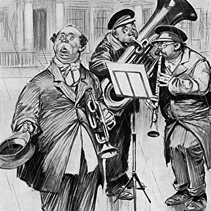 German brass band receive no applause, WW1