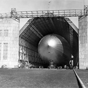 The Graf Zeppelin LZ 127 in its hangar