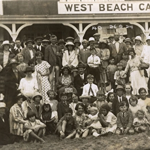Group photo, West Beach Cafe, Bournemouth, Hampshire