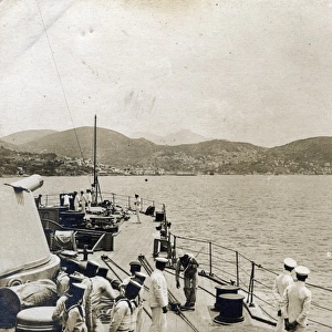 HMS Iron Duke, British battleship, Port Vathi, Greece