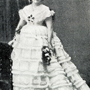 Hortense Schneider, French soprano, in evening dress
