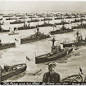 The King and his fleet, Spithead, July 1914