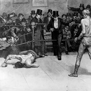 Knock Out at a Boxing Match, c. 1896