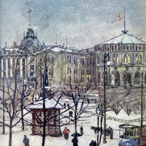 Oslo / Snow / Storthing 1905